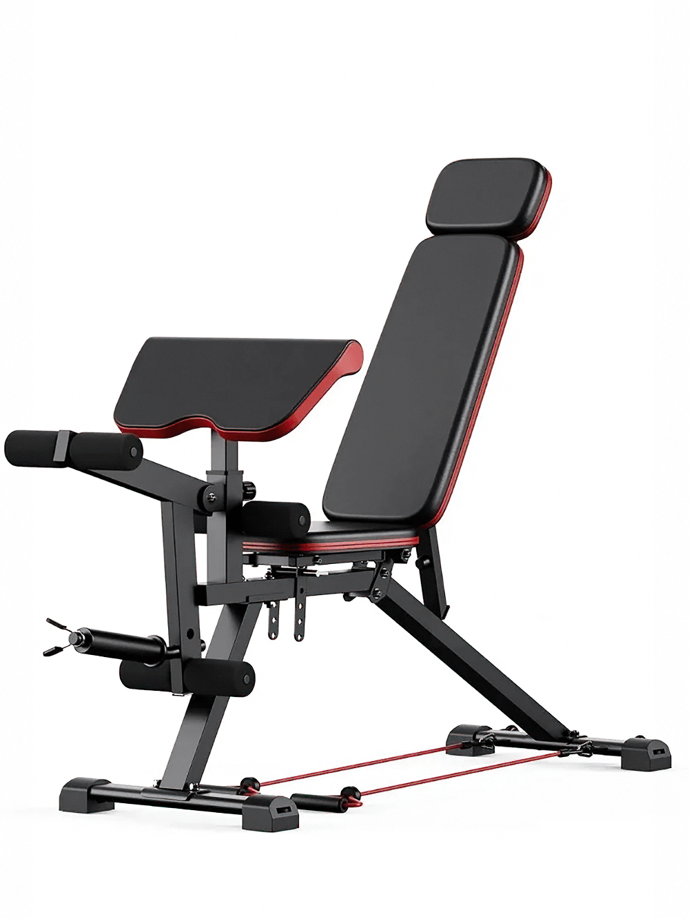 4 in 1 Adjustable Weight Bench for Core Training - SF3458, ideal for incline and decline exercises in a compact home gym.